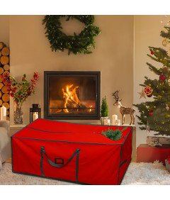 JOFONY Vrečka za shranjevanje božičnega drevesa rdeča 83 x 13 x 34 cm