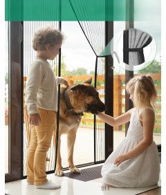 Magnetyczna Moskitiera na Drzwi bez Wiercenia Przeciw Owadom 90 x 200 cm