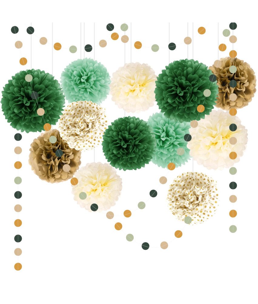 WEARXI Pompony Zestaw 23 Sztuk Dekoracja Styl Vintage Wielokolorowa