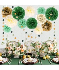 WEARXI Pompony Zestaw 23 Sztuk Dekoracja Styl Vintage Wielokolorowa