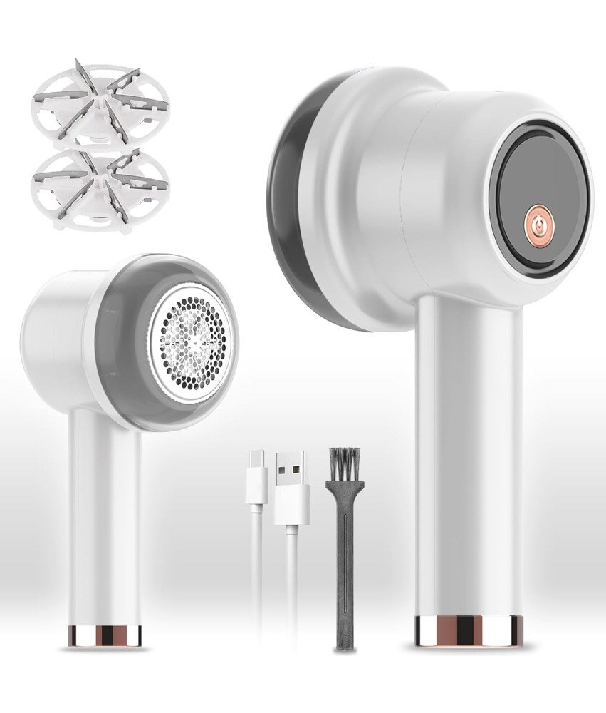 Golarka do Ubrań Urządzenie do Usuwania Kłaczków 6 Ostrzy na USB Biała