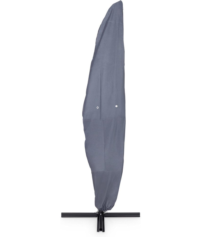 Purovi Pokrowiec na Parasol Ogrodowy Wodoodporny 48x260cm Szary Oxford 420D