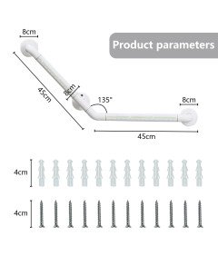 Kopalniške držalne palice za kad in prho, protizdrsne svetleče oprijemalne palice