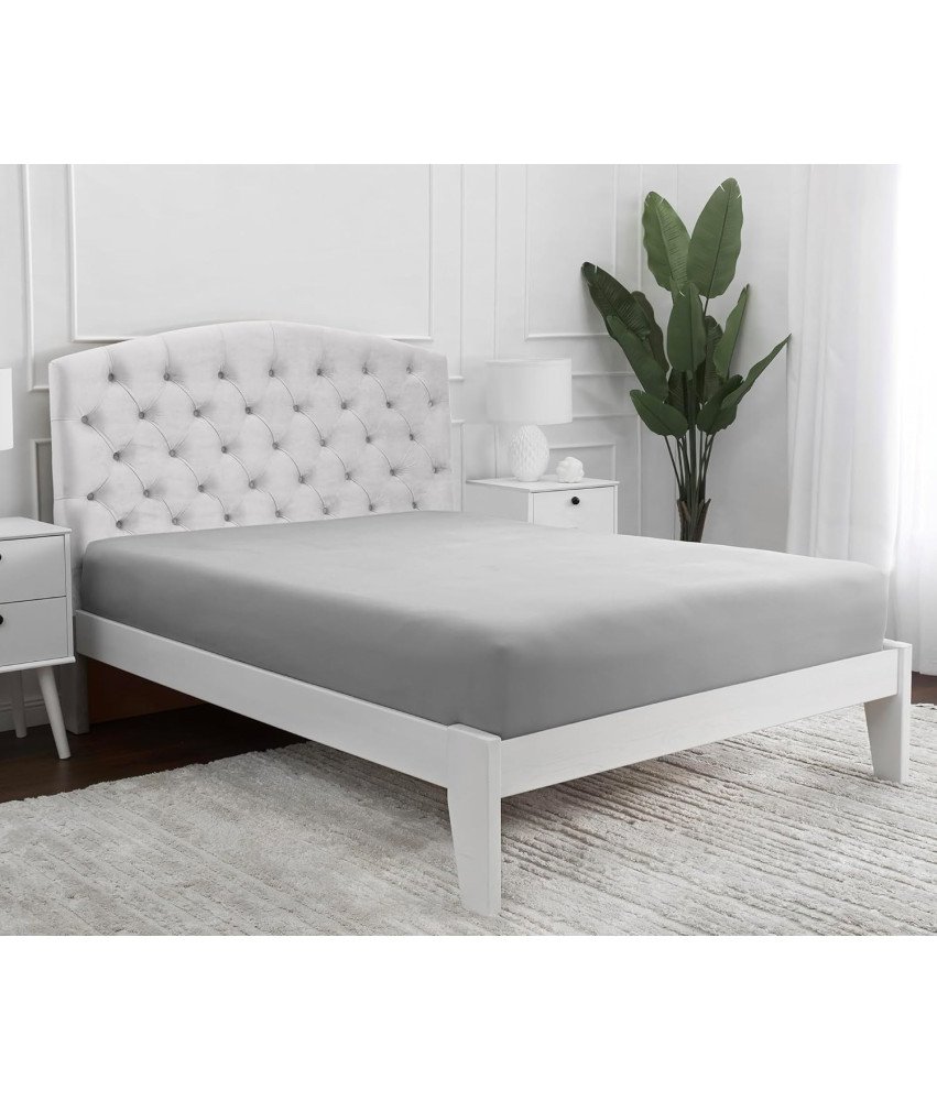 Prześcieradło z Gumką 140x200 Mikrofibra Oddychające 30 cm Jasnoszare