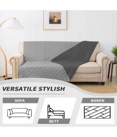 WIKEHOEX Podloga za Psa Dvostranska Vodoodporna 132x203 cm Pralna Siva