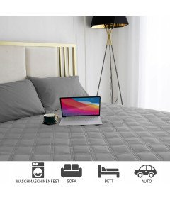 WIKEHOEX Podloga za Psa Dvostranska Vodoodporna 132x203 cm Pralna Siva