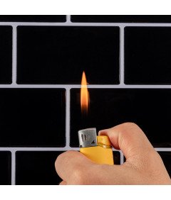 Naklejki Ścienne Płytki Samoprzylepne PVC Czarne 30,5x30,5 cm 10 szt