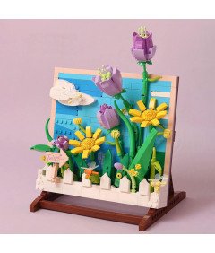 Tohoee Klocki Budowlane 542 Części Zestaw Sztucznych Kwiatów Do Domu