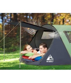 Namiot Samorozkładający 4 Osobowy Pop Up Kempingowy 200x280x120 cm Zielony