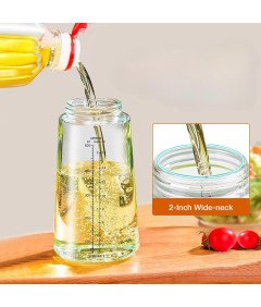 YARRAMATE Spryskiwacz do Oleju Kuchenny z Miarką 550ml Dozownik Oliwy Biały