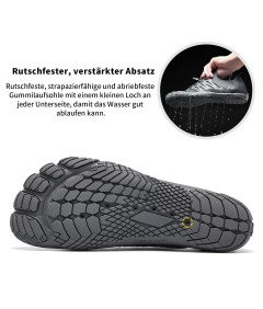 Racqua Čevlji za v Vodo Plavanje Športni Plažni Hitro Sušeči Sivi 41