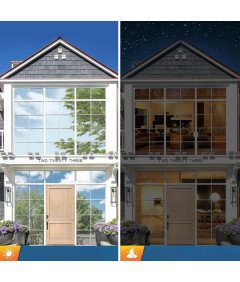 Lifetree Folija za okna Ogledalna Samolepilna Sončna zaščita 60x400 cm