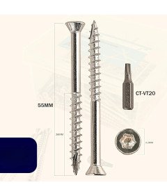T.K.Excellent Komplet vijakov iz nerjavečega jekla 250 kosov 4,2 x 55 mm