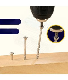 T.K.Excellent Komplet vijakov iz nerjavečega jekla 250 kosov 4,2 x 55 mm