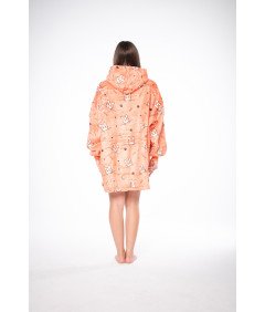 Pulover Odeja Kocobluza 2v1 Oversize Kapuca Debela Sherpa Oranžna Psi