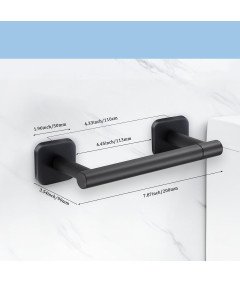 YFCVIP Komplet držal za toaletni papir črna 2 kosa 20 x 9 cm