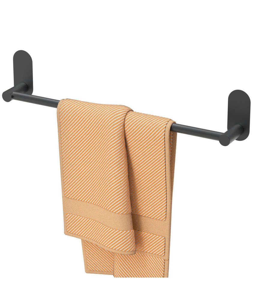 Stojalo za brisače Kopalnica Kuhinja Jeklo Mat Črna 76 cm