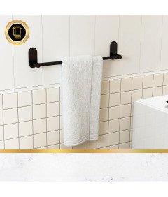 Stojalo za brisače Kopalnica Kuhinja Jeklo Mat Črna 76 cm