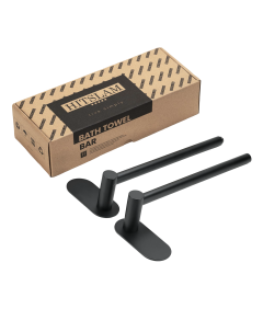 Stojalo za brisače Kopalnica Kuhinja Jeklo Mat Črna 76 cm