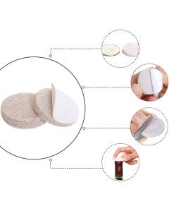 Filcowe Podkładki Meblowe Samoprzylepne 56 szt Ochrona Podłóg Beżowe Szare