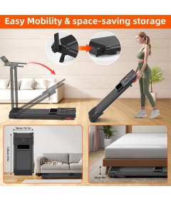 Bieżnia Domowa Elektryczna Składana Kąt Nachylenia Aplikacja Pilot 12 km/h