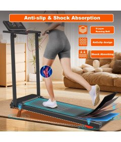 Bieżnia Domowa Elektryczna Składana Kąt Nachylenia Aplikacja Pilot 12 km/h