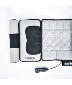 Mata Masująca Wibracyjna Do Masażu Pleców Na Fotel Materac 175x50 cm Biała