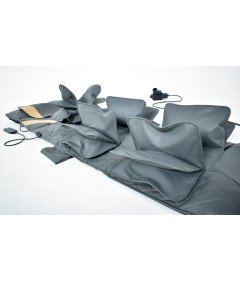 Mata Masująca Wibracyjna Do Masażu Pleców Na Fotel Materac 170x60 cm Szara