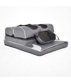 Mata Masująca Wibracyjna Do Masażu Pleców Na Fotel Materac 170x60 cm Szara