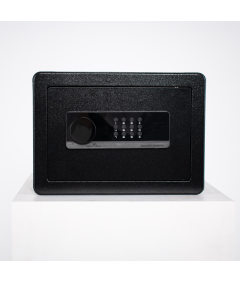 Pancerny Domowy Sejf z Zamkiem Elektronicznym i Kluczem 25x35x25 cm Czarny