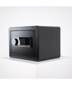 Pancerny Domowy Sejf z Zamkiem Elektronicznym i Kluczem 25x35x25 cm Czarny
