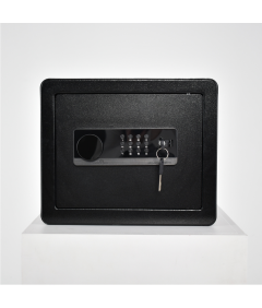 Pancerny Domowy Sejf z Zamkiem Elektronicznym i Kluczem 30x35x30 cm Czarny
