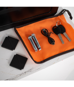 Pancerny Domowy Sejf z Zamkiem Elektronicznym i Kluczem 25x35x25 cm Czarny