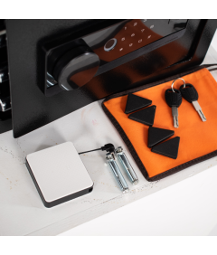 Pancerny Domowy Sejf Biometryczny Na Odcisk Palca 25x35x25 cm Czarny