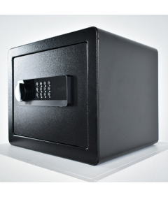 Pancerny Domowy Sejf z Zamkiem Elektronicznym i Kluczem 30x35x30 cm Czarny