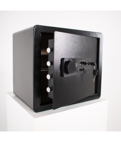 Pancerny Domowy Sejf Biometryczny Na Odcisk Palca 36x40x30 cm Czarny