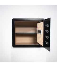 Pancerny Domowy Sejf Biometryczny Na Odcisk Palca 36x40x30 cm Czarny