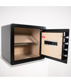 Pancerny Domowy Sejf Biometryczny Na Odcisk Palca 36x40x30 cm Czarny