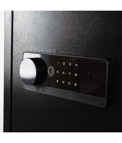 Pancerny Domowy Sejf Biometryczny Na Odcisk Palca 36x40x30 cm Czarny
