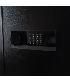 Pancerny Domowy Sejf z Zamkiem Elektronicznym i Kluczem 45x38x32 cm Czarny