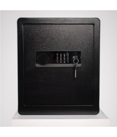 Pancerny Domowy Sejf z Zamkiem Elektronicznym i Kluczem 45x38x32 cm Czarny