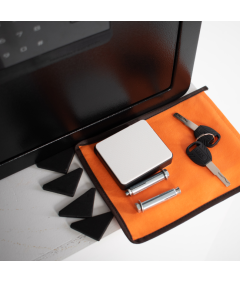 Pancerny Domowy Sejf Biometryczny Na Odcisk Palca 36x40x30 cm Czarny