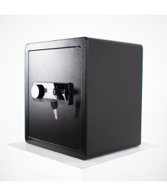 Pancerny Domowy Sejf Biometryczny Na Odcisk Palca 40x36x30 cm Czarny
