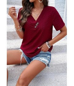 Missdong Ženska majica Maroon Velikost XL Klasični izrez