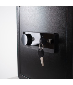 Pancerny Domowy Sejf Biometryczny Na Odcisk Palca 40x36x30 cm Czarny