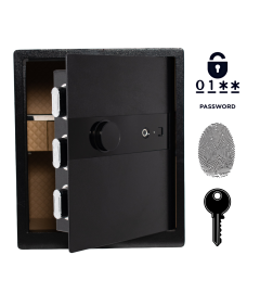 Pancerny Domowy Sejf Biometryczny Na Odcisk Palca Z Szufladą 45x38x32 cm