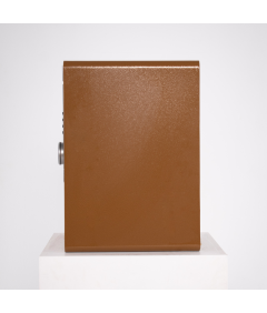 Pancerny Domowy Sejf z Zamkiem Elektronicznym i Kluczem 45x38x32 cm Brązowy