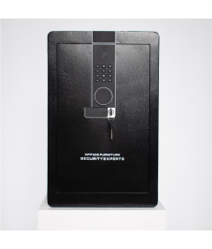 Pancerny Domowy Sejf Biometryczny Na Odcisk Palca 60x38x33 cm Czarny