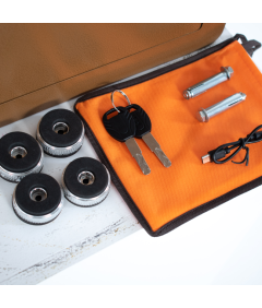 Pancerny Domowy Sejf z Zamkiem Elektronicznym i Kluczem 45x38x32 cm Brązowy