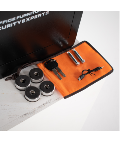 Pancerny Domowy Sejf Biometryczny Na Odcisk Palca 60x38x33 cm Czarny